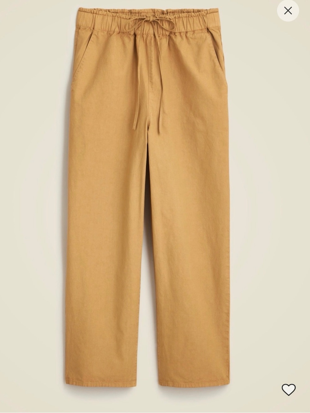 NWT J. Crew Drawstring Pants in Camel Tan